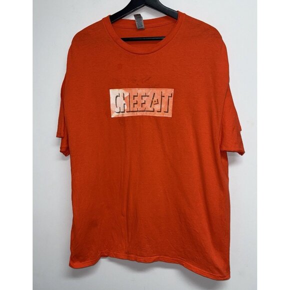 Cheez-It Crackers Shirt Adult Extra Large Orange Short Sleeve Crew Neck Mens - Picture 1 of 6